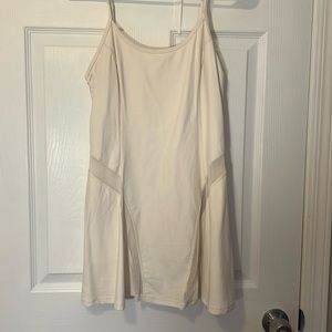 pacing white athletic dress